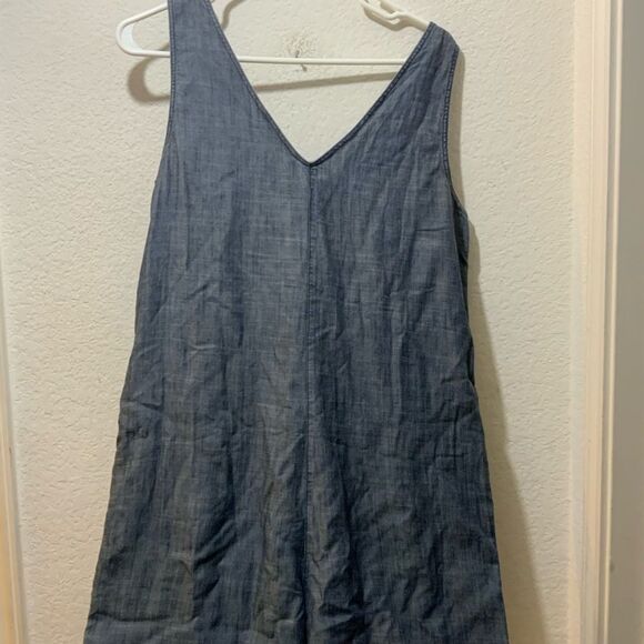 Trina Turk M Palo Alto Linen Lyocell Chambray Look V Neck Zip Jumpsuit *No Belt - Picture 5 of 9